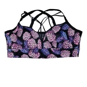 Torrid Purple Pineapple Strappy Swim Top Size 6